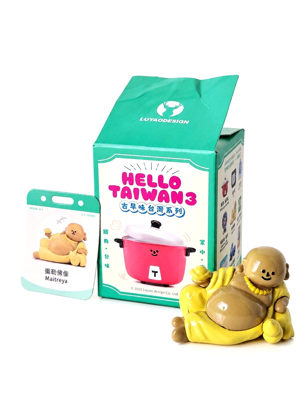 Luyao Design Hello Taiwan 3 Maitreya Laughing Buddha Blind Box Figure Open Box